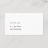 Carte De Visite Conseillère en réseau blanc simple et propre (Dos)