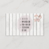 Carte De Visite Conseillère Fleurie Rouge aux Joues en Bois Simple (Dos)