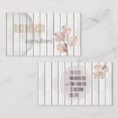 Carte De Visite Conseillère Fleurie Rouge aux Joues en Bois Simple (Devant / Derrière)