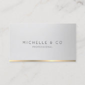 Carte De Visite Conseillère minimale professionnelle en argent Fau (Devant)