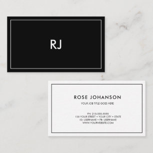 Carte De Visite Conseillère professionnelle minimaliste à deux ton