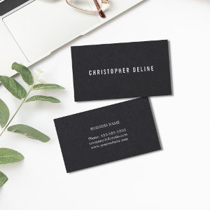 Carte De Visite Conseillère professionnelle minimaliste noire