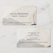 Carte De Visite Conseillère thérapeutique Formes Abstraites d'aqua (Devant / Derrière)