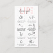 Carte De Visite Conseils d'après-soins Blushing Lip Beauté rose (Devant)