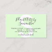 Carte De Visite Conseils de soins aux plantes Instructions pour le (Devant)