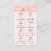 Carte De Visite Conseils de soins postcure pour Lamination couleur (Dos)