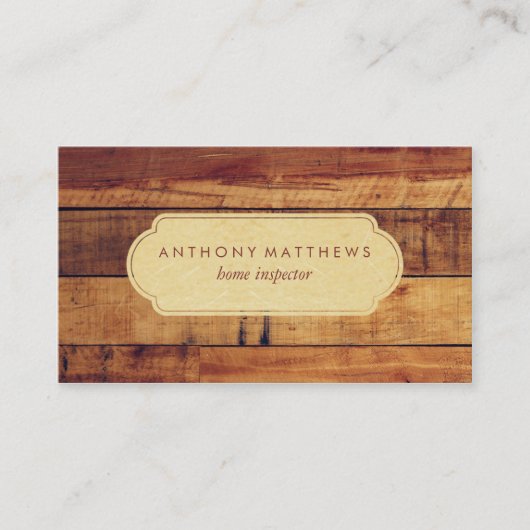 Carte De Visite Conseils en bois chics professionnels (Devant)