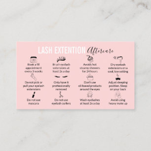 Carte De Visite Conseils et instructions de soins après-cils moder