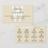 Carte De Visite Conseils et instructions sur les soins postérieurs (Devant / Derrière)