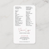 Carte De Visite Conseils pour blanchir les dents Pink Rose Gold (Dos)