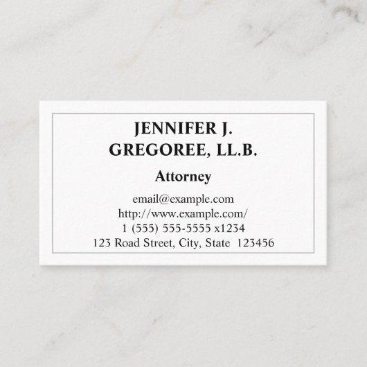 Carte de visite conservateur et restreint (Devant)