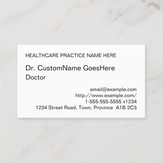 Carte de visite conservateur, simple et neutre (Devant)