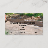 Carte De Visite Conserver la construction du mur (Devant)