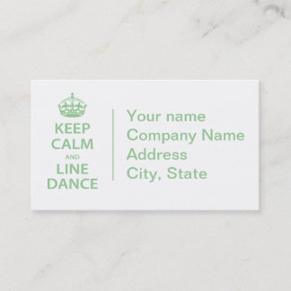 Carte De Visite Conserver le calme et la danse en ligne