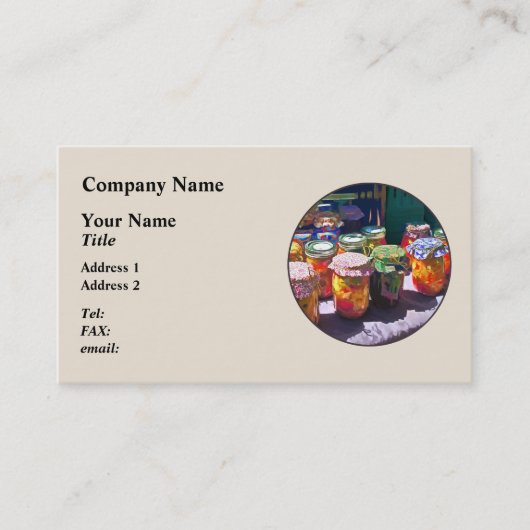 Carte De Visite Conserves au vinaigre et gelées (Devant)