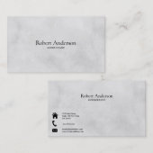 Carte De Visite Consltant texture classique simple et élégant (Devant / Derrière)