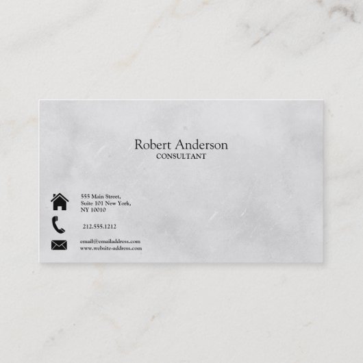 Carte De Visite Consltant texture classique simple et élégant (Dos)