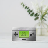 Carte De Visite Console de jeu vidéo à main faux look affaires ca (Debout devant)