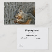 Carte De Visite consommation d'écureuil (Devant / Derrière)