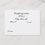 Carte De Visite consommation d'écureuil (Dos)