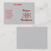 Carte De Visite Conspirateur athée (Devant / Derrière)