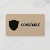Carte De Visite Constable Police QR Lien vers le Conversation (Devant)