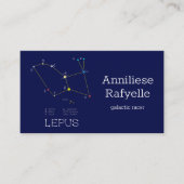 Carte De Visite Constellation de l'hémisphère sud Lepus (Devant)