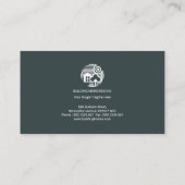 Carte De Visite Constructeur bleu cyan professionnel élégant (Dos)