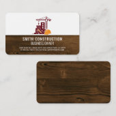 Carte De Visite Constructeur | Chantier de construction | Grain de (Devant / Derrière)