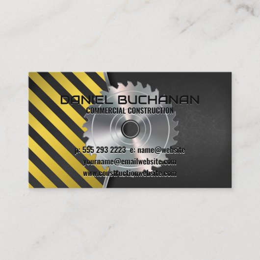 Carte De Visite Constructeur Construction | Scie circulaire (Devant)