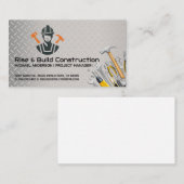 Carte De Visite Constructeur de bâtiments | Outils de constructeur (Devant / Derrière)