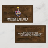 Carte De Visite Constructeur de construction | Bois (Devant / Derrière)