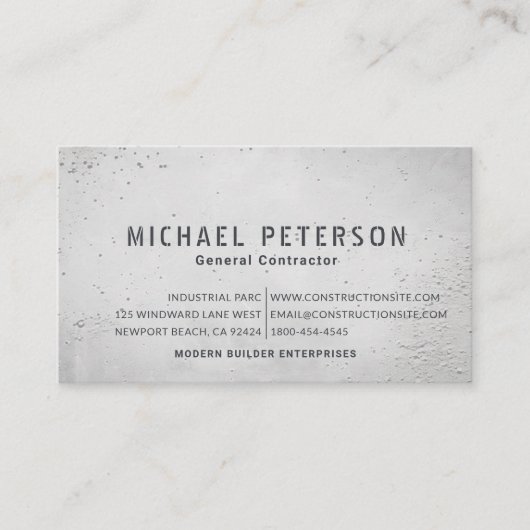 Carte De Visite Constructeur de construction Cement Mélange modern (Devant)