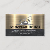 Carte De Visite Constructeur de construction | Marbre métallique o (Devant)