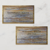 Carte De Visite Constructeur de construction Moderne Bois No 7 (Devant / Derrière)