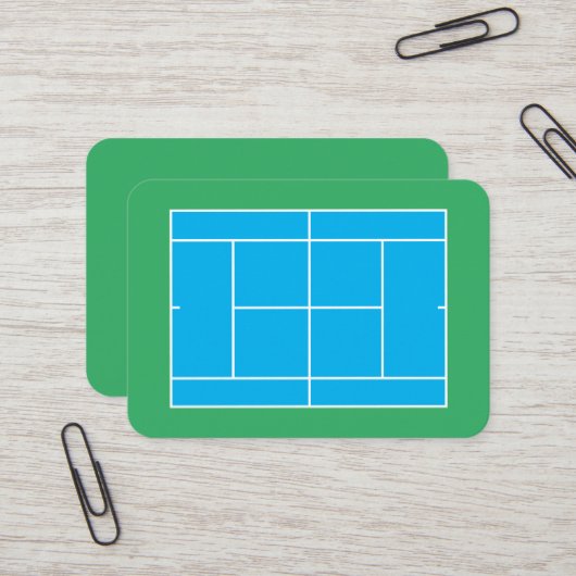 Carte De Visite Constructeur de court de tennis ou professionnel d (Devant/Arrière en situation)