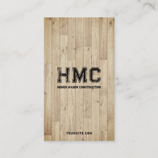 Carte De Visite Constructeur de la maison de construction en bois  (Devant)