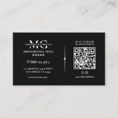 Carte De Visite Constructeur de luxe Monogramme minimal Couronne C (Dos)