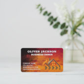 Carte De Visite Constructeur de maisons | Entrepreneur (Debout devant)