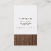 Carte De Visite Constructeur en bois de boisage de construction de (Dos)