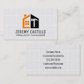 Carte De Visite Constructeur | Entrepreneur général (Devant / Derrière)
