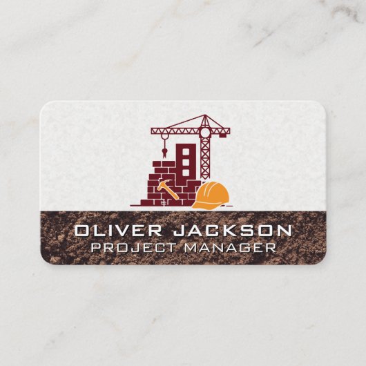 Carte De Visite Constructeur | Entrepreneur général (Devant)