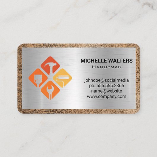 Carte De Visite Constructeur | Entrepreneur général | Construction (Devant)