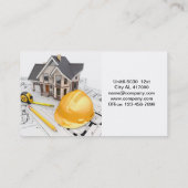 Carte De Visite Constructeur Handyman Architecte Contractant Const (Dos)