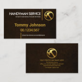 Carte De Visite Constructeur manutentionnaire de lignes d'or minim (Devant / Derrière)