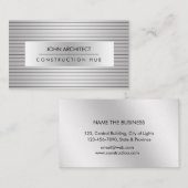 Carte De Visite Constructeur moderne professionnel en métal de (Devant / Derrière)