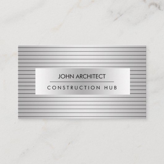 Carte De Visite Constructeur moderne professionnel en métal de (Devant)