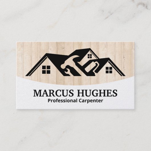 Carte De Visite Constructeur | Panneaux de bois dur | Outils de ma (Devant)