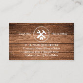 Carte De Visite Constructeur Professionnel Outils de Charpentier M (Dos)