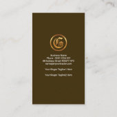 Carte De Visite Constructeur résidentiel moderne moderne et profes (Dos)